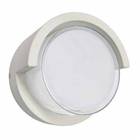 Westgate Round w/Semi Top Cover Outdoor IP65 Double Lens 12W 650LM CRI90 Selectable CCT3000/4000/5000K WHITE LRS-F-MCT-C90-WH