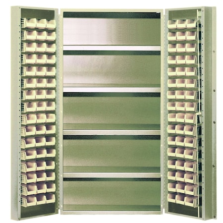 Quantum Storage Systems BEIGE STORAGE CABINET W/96 IVORY BINS QSC-BG-36-96-4ISIV