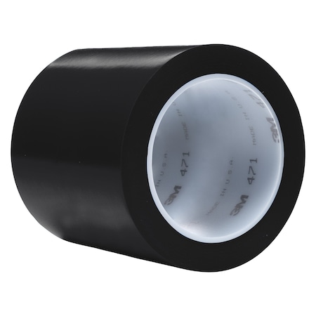 3M Vinyl Tape, Black, 6IN X 36YD 471