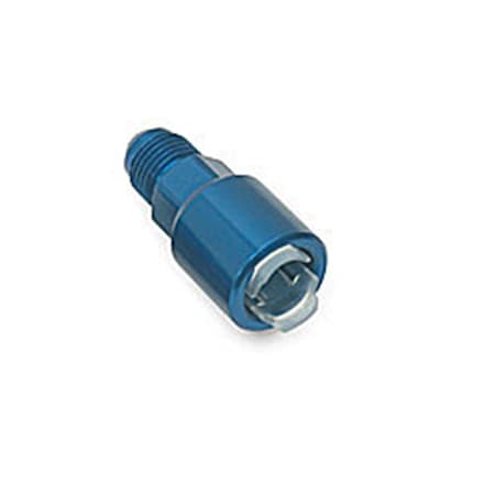 Hard Top 6 AN Male to 0.375 in. Performance SAE Quick-Disconnect Female Adapter - Blue HA3843306