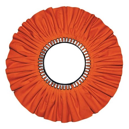 Renegade Products Usa 14" x 5", No Center Plate, Orange Airway Buffing Wheels for Wheel Polishing Machines, 5PK FAW14X5N2-16POT-5PK