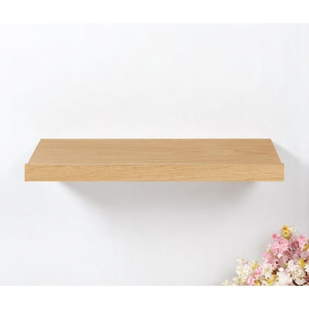 Homeroots 23" Oak Wood Wall Mounted Floating Shelf 524863