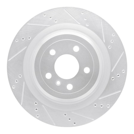 Dynamic Friction Co DFC Brake Rotor - Drilled and Slotted - Silver 631-63150R