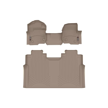 Weathertech Tan, Front and Rear Floorliners  Over The Hump 4510331-456974