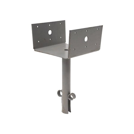 Simpson Strong-Tie Elevated Post Base, Galvanized Steel, 12 Gauge, 6 x 6-In. Gray EPB66