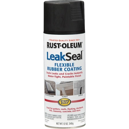 Rust-Oleum Leak Sealer, 12 oz, Latex; Oil Base, Black 265494