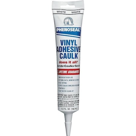 Dap Caulk Vinyl Adhesive Wht 5.5Oz 07026