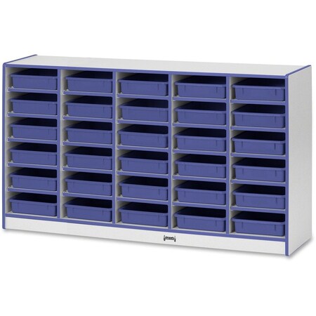 Jonti-Craft Rainbow Accents 30 Paper-Tray Mobile Storage, with Paper-Trays, Blue 0931JCWW003