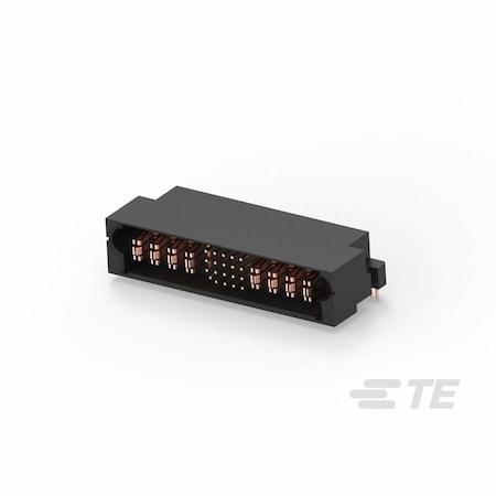 Te Connectivity Board Connector, 28 Contact(S), 4 Row(S), Right Angle, Solder Terminal, Black Insulator, Plug 5-6450830-2