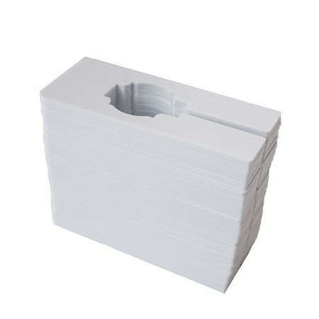 Nahanco Clothing Size Dividers for Clothing Racks, Rectangular - White/Blank Kit of 50, 50PK QSDWBLANK50