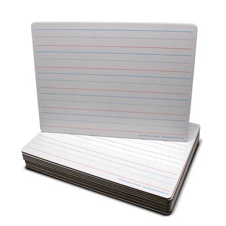 Flipside 9 x 12 Two Sided Magnetic Red & Blue Ruled/Magnetic Dry Erase, 48PK 10076-48