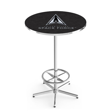 Holland Bar Stool Co Pub Table, 30 in L, 30 in W, 42 in H, Steel Top, Black L216