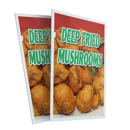 Signmission Deep Fried Mushrooms, Plastic Signs Only 24 Inch x 36 Inch, Corrugated Plastic, 2PK CSB-2436-2PACK-Deep Fried Mushrooms