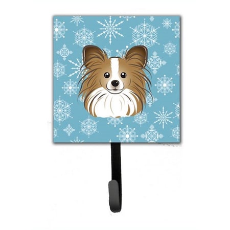 Carolines Treasures Snowflake Papillon Leash and Key Holder BB1682SH4
