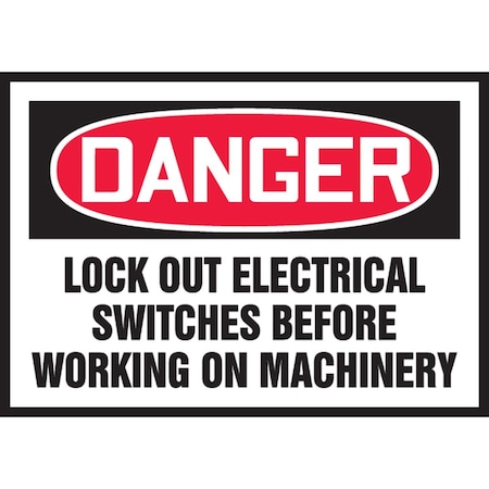 Accuform LOCKOUT TAGOUT SAFETY LABELS 3 LLKT105VSP