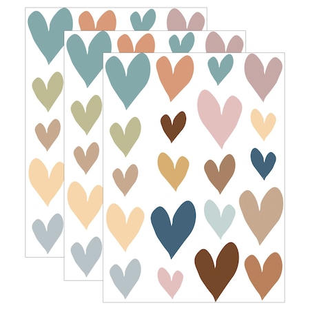 Teacher Created Resources Everyone is Welcome Hearts Accents, Assorted Sizes, 60-Piece Set, 3PK 7161