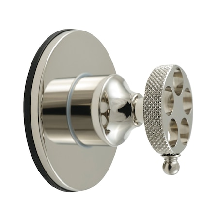 Kingston Brass Single-Handle Three-Way Diverter Valve with Round Trim Kit, Polished Nickel KS3036RKX