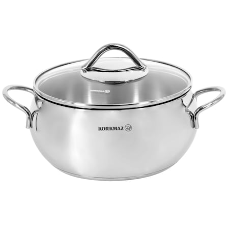 Korkmaz Tombik 2.5 Liter Stainless Steel Casserole in Polished Silver A1072
