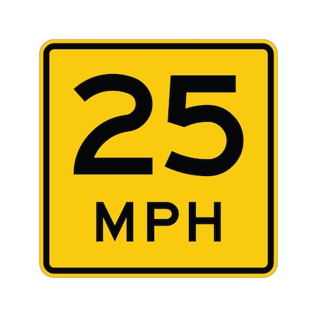 Sign Solutions Usa Traffic Sign, 30 in Width, Aluminum Sign, Square DUS10HYE3030W13-1P25