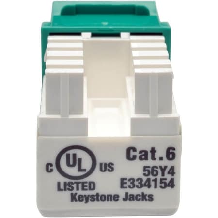 Eaton Tripp Lite Series Cat6/Cat5e 110 Style Punch Down Keystone Jack - Green, TAA N238-001-GN