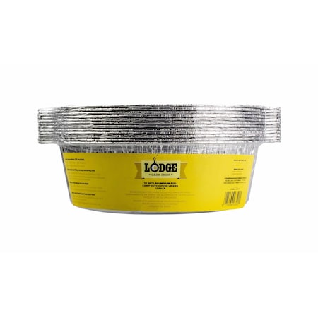 Lodge 10 Inch Aluminum Foil Camp Dutch Oven Liners, 12PK A10F12