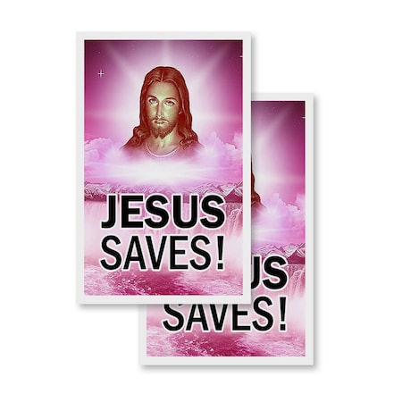 Signmission Jesus Saves, Vinyl Decals Only 24 Inch x 36 Inch, Vinyl Decal, 2PK DSB-2436-2PACK-Jesus Saves 1