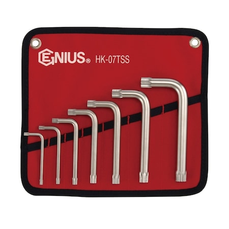 Genius Tools 7PC L-Shaped Triple Square Wrench Set -S2 HK-07TSS