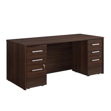 Officeworks By Sauder 2-File Double Ped Desk, 29.291 in H, 71.102 in W X Noble Elm 431513