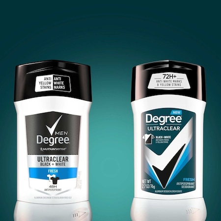 Degree Men UltraClear Black White Fresh Cedarwood Orange Pineapple Antiperspirant Deodorant Stick, 2.7oz, 12PK 68618179