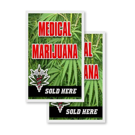 Signmission Medical Marijuana For Sale, Vinyl Decals Only 24 Inch x 36 Inch, Vinyl Decal, 2PK DSB-2436-2PACK-MedicalMarijuanaForSale