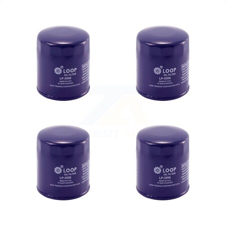 Loop Engine Oil Filter 4 Pack For Chevrolet Silverado 1500 GMC 2500 HD Tahoe Colorado Sierra KLO-100049