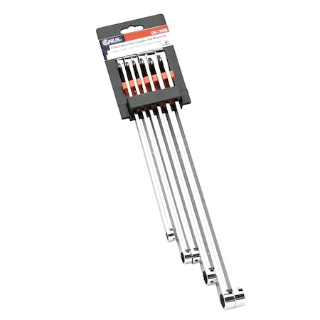 Genius Tools 6 Piece Metric Extra Long Box End Wrench Set DE-706M