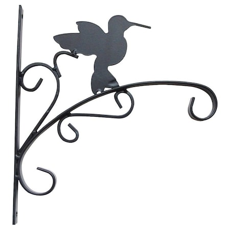 Landscapers Select Hanging Plant Bracket, 11 in L, 11.8 in H, Steel, Matte Black GB-3019