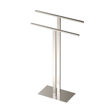 Gatco Modern Floor Towel Stand, Polished Nickel 1552PN