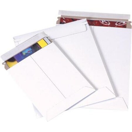 Box Packaging Stayflats Plus Self-Seal Mailers, 6"W x 8"L, White, 25/Pack RM1SS25PK