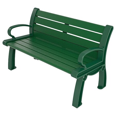 Ultrasite Heritage Outdoor Bench, 48 in L, Green PB 4GREGFHER