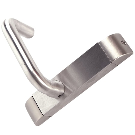 Adams Rite Grade 1 Passage Mortise Trim Pack Only, Round Lever, Escutcheon, Satin Stainless Steel, LH/LHR 4600-02-512-32D