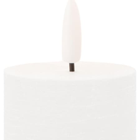 Homeroots Set of Four White Flameless Pillar Candles, 4PK 633985