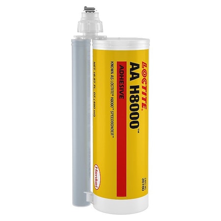 Loctite Structural Adhesive, AA H8000 Series, Cartridge, 10:1 Mix Ratio 411833