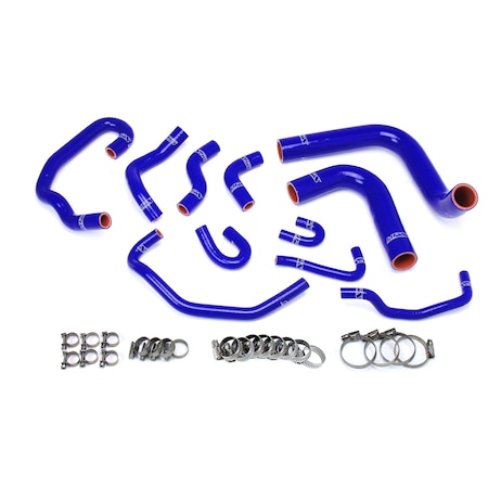 Hps Performance High Temp Reinforced Silicone Radiator and Heater Coolant Hose Kit, Blue,  57-1654-BLUE