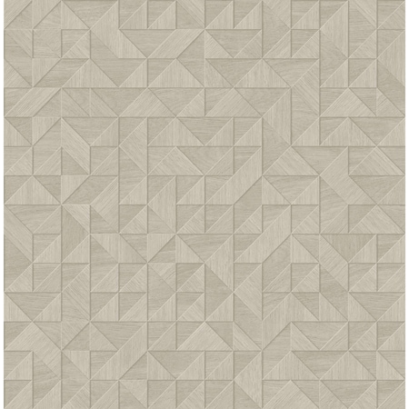 A-Street Prints Gallerie Cream Geometric Wood Wallpaper 2908-25329