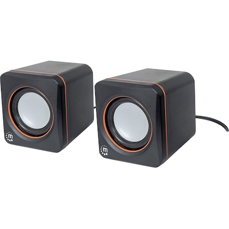 Manhattan - Strategic Manhattan Speaker System - 6 W RMS - Black - 90 Hz to 20 kHz - USB 161435