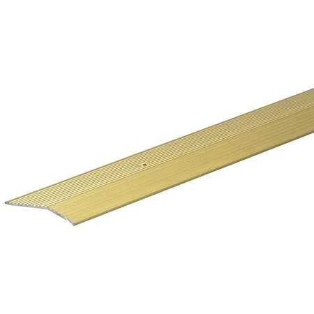 Frost King Carpet Bar, 3 ft L, 2 in W, Fluted Surface, Aluminum, Gold, Satin H1591FB3