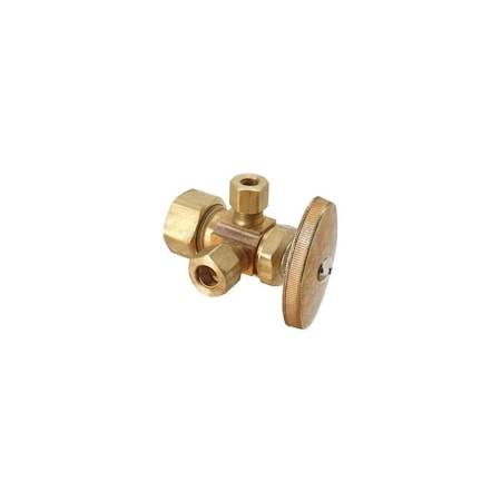 Brasscraft Brass Dual Outlet Stop Valve, 5/8 x 3/8 x 3/8-In. CR1901LRX RD