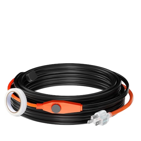 Vevor Pipe Heating Cable 30FT 7W/FT Heat Tape for Pipes with Built-in Thermostat PFPC1-1A030