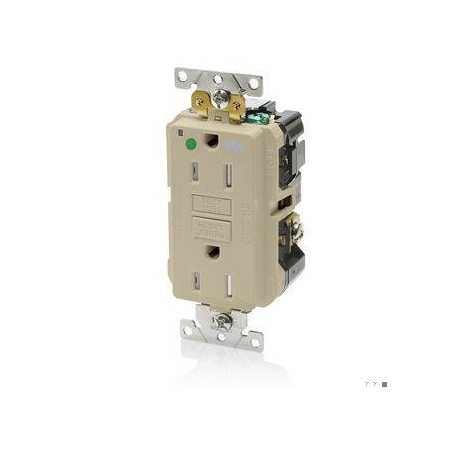 Leviton SmartlockPro GFCI 15A WR/TR/HG/PI Ivory GFWT1-HGI