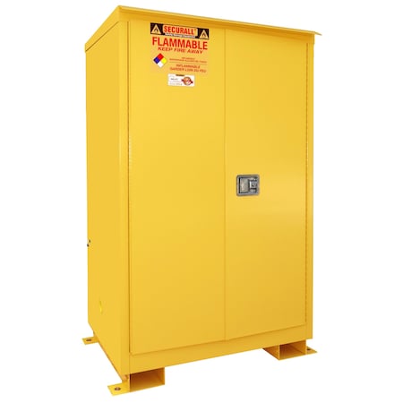 Securall Hazardous Material Storage Cabinet, 90 gal, 2 Shelves, Steel, 43 in W x 69 in H x 31 in D A190WP1