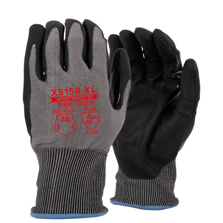 Firm Touch ANSI Cut A8, ABR 5, PUN 4, Micro X Coat, Premium 21G S, 12PK X5158 S