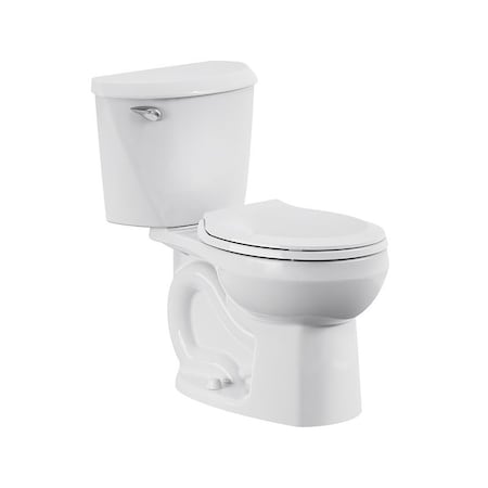 American Standard Complete Toilet, Round Front Bowl, 1.28 gpf Flush, 12 in Rough-In, 15 in H Rim, White 736DA101.020