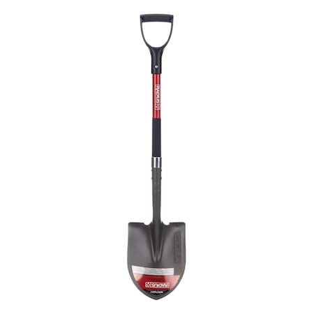 Radius Garden Premium D-Handle Round-Point Shovel, Fiberglass Shaft RPS003